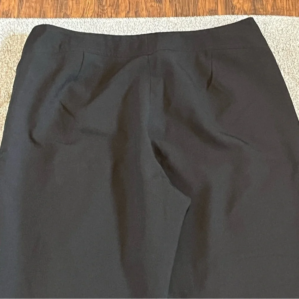 Larry Levine Pants Womens 16 Sport Stretch Trouser Zipper Polyester Wide Leg